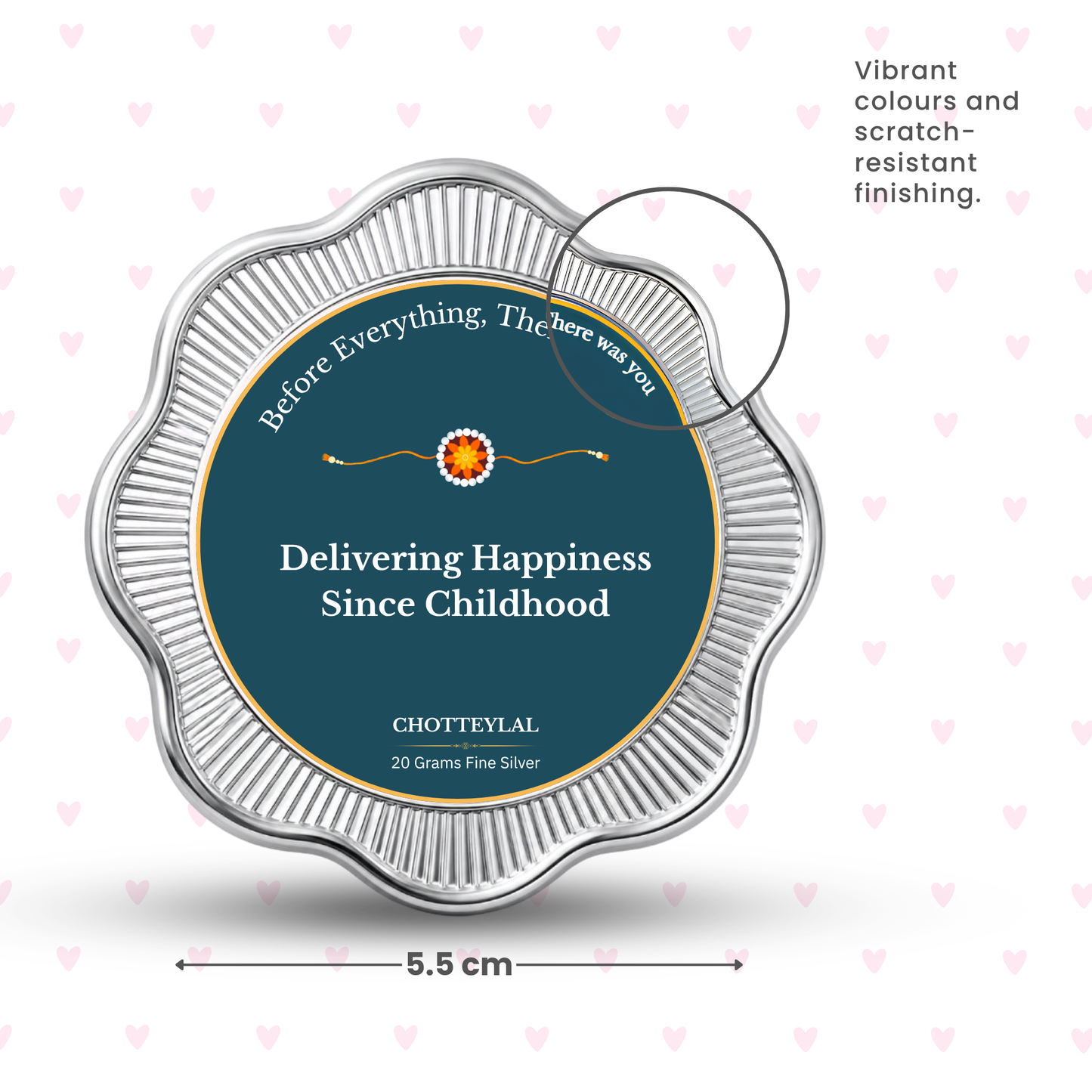 Delivering Happiness Since Childhood – Personalised Photo Silver Coin Raksha Bandhan Gift