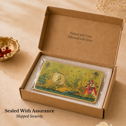 50mg Gold Queen Coin – Royal Elegance Premium Gift Box