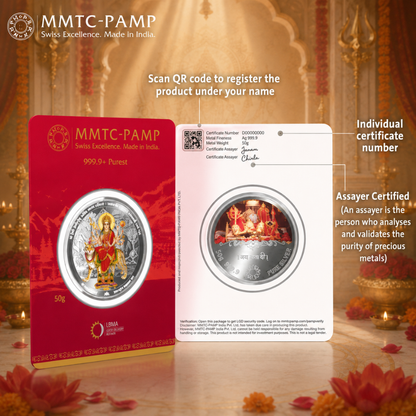 MMTC Mata Rani 50 g Silver Coin