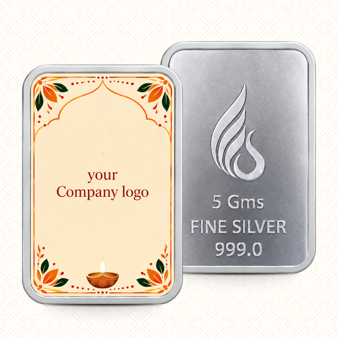 Festival Of Lights — 5g Silver Bar, Add Your Company Logo