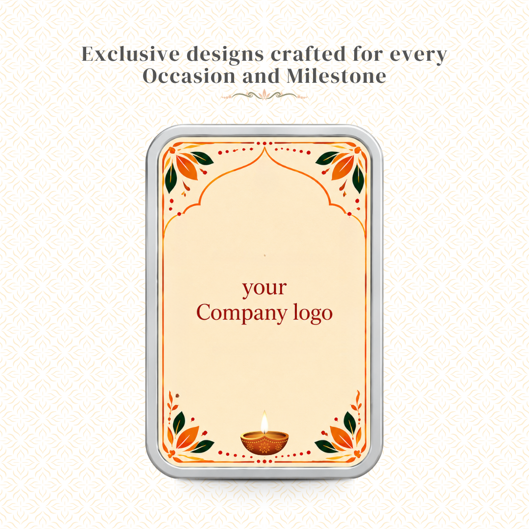 Festival Of Lights — 5g Silver Bar, Add Your Company Logo