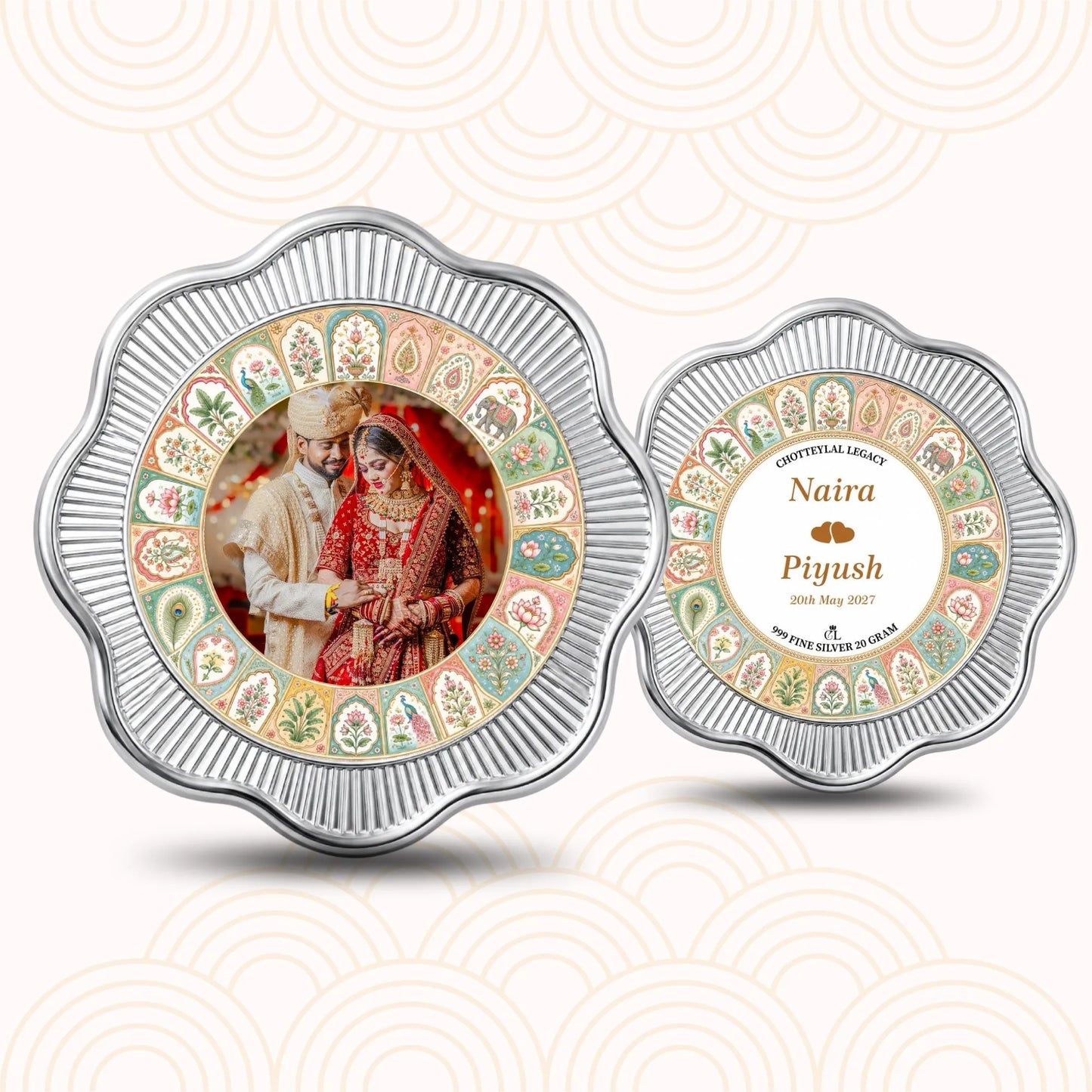 Chotteylal & Sons Customised Royal Wedding Silver Coin