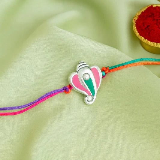 Divine Blessings Rakhi – Lord Ganesha Inspired 92.5 Silver Rakhi