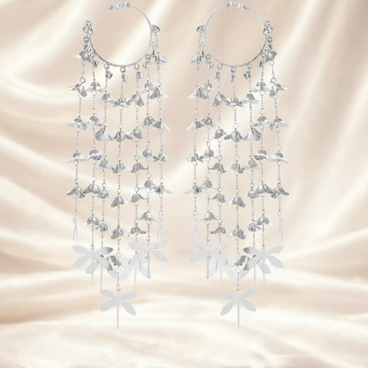 Alia Bhatt Inspired Floral Dragonfly Silver Bridal Kaleera