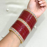 Pure Pearl Grace Kundan Maroon Chooda