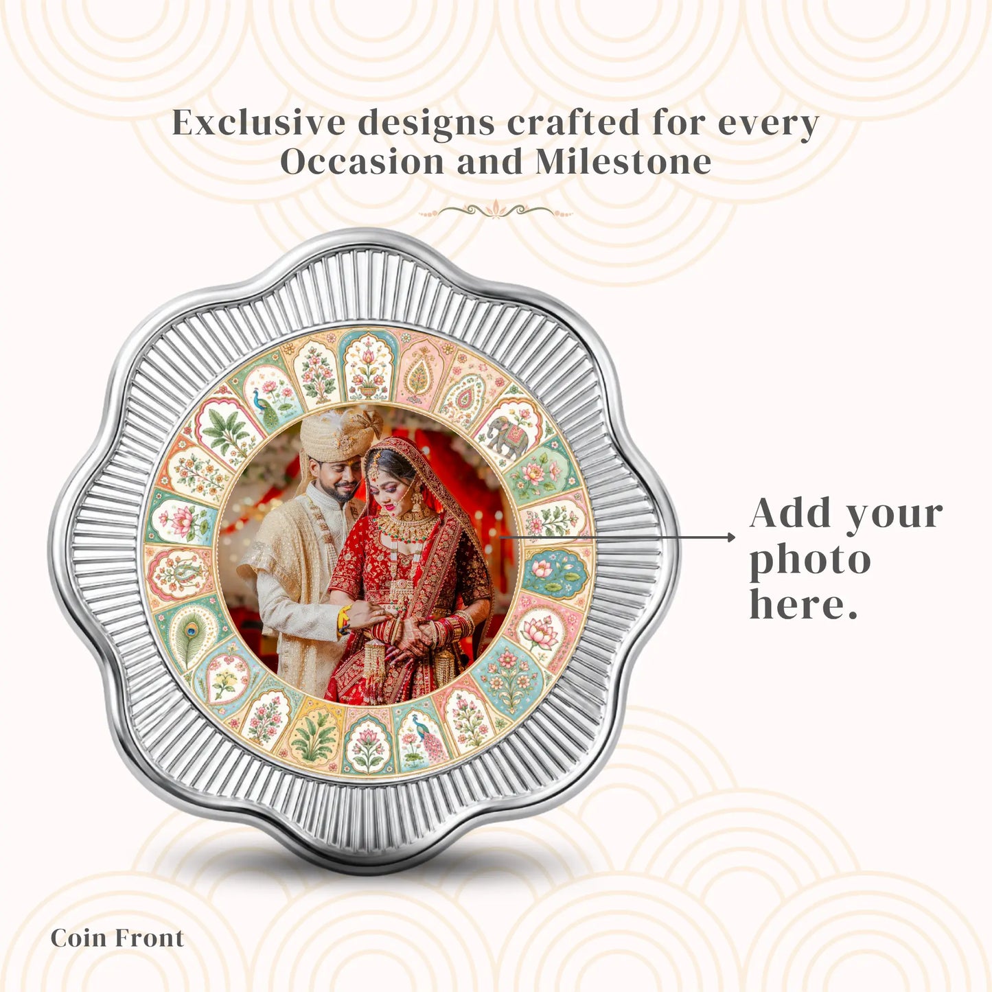 Sacred Love Custom Silver Coin - Add Photo, Names & Date