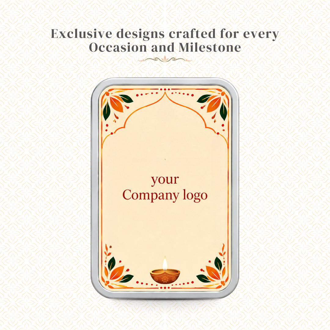 Festival Of Lights — 5g Silver Bar, Add Your Company Logo