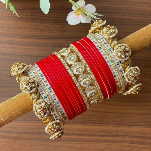 red punjabi chura
