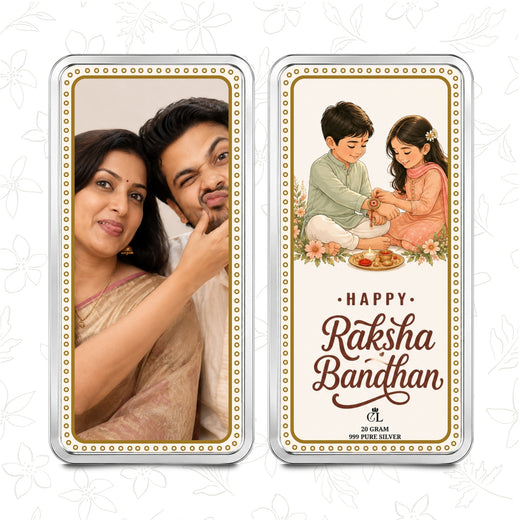 Timeless Sibling Bond Personalised Raksha Bandhan Silver Bar Gift