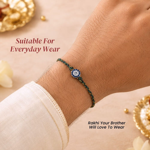 Evil Eye Minimal Rakhi – 925 Sterling Silver