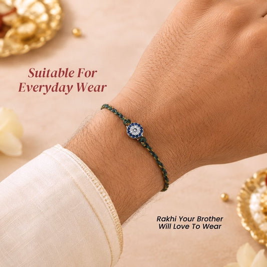 Evil Eye Minimal Rakhi – 925 Sterling Silver