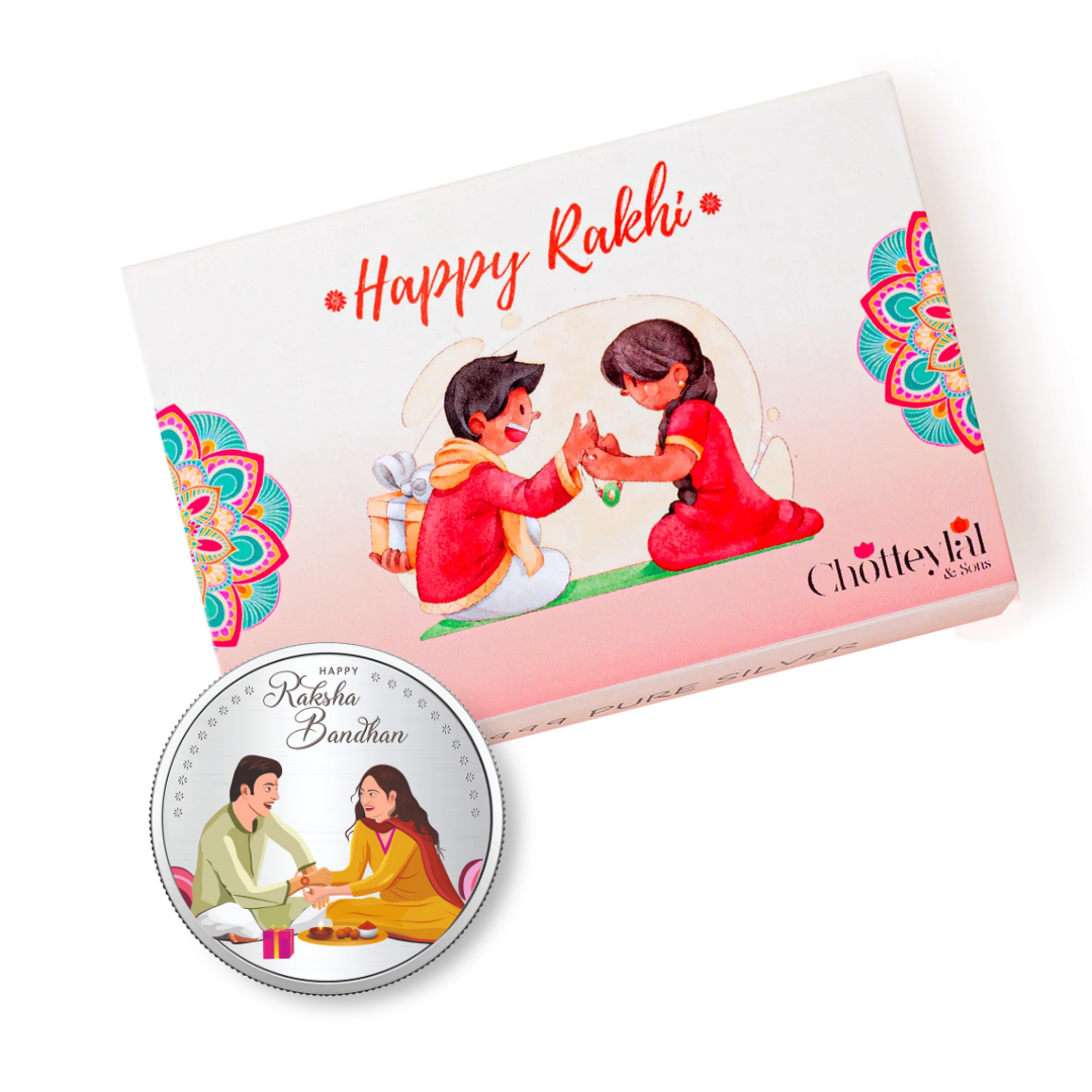 999 Purity Rakhi Coin in 10 grams