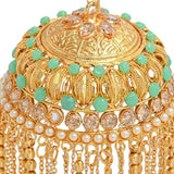 Golden Green Stone & Beads Bridal Kaleera