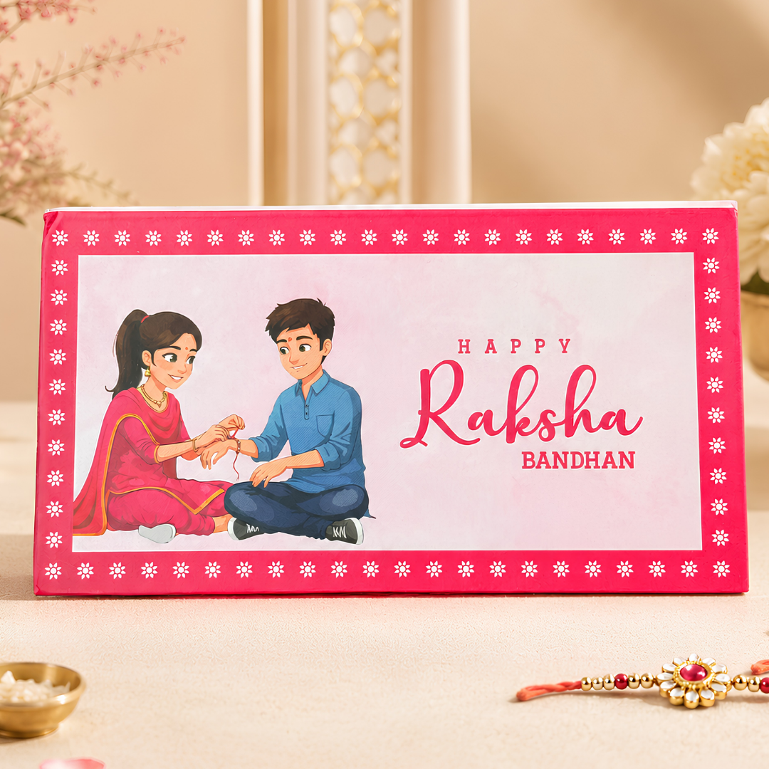 Box of Blessings Red Rakhi Gift, Set Of 3 Coins