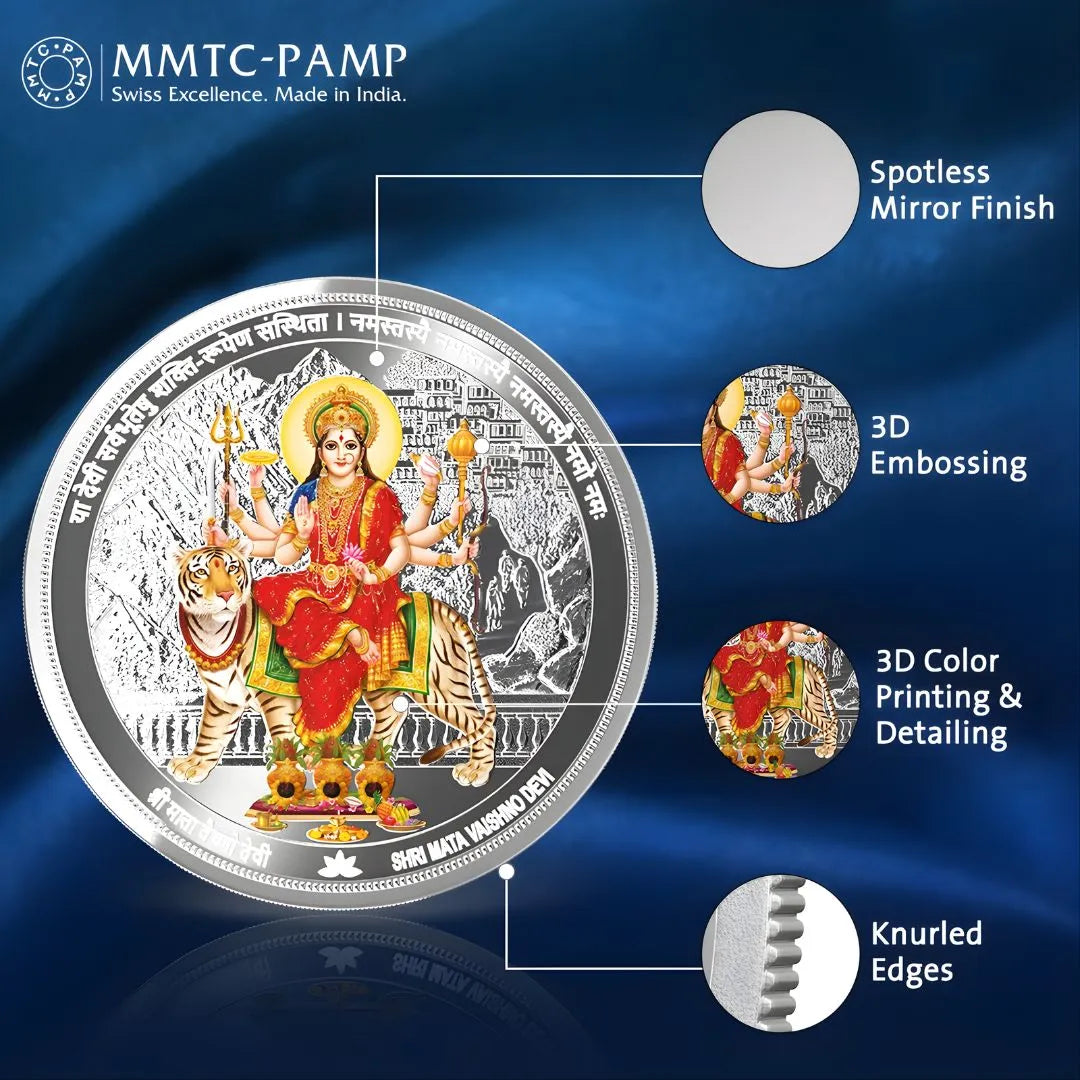 MMTC Mata Rani 50g Silver Coin – A Pure Expression of Faith & Value