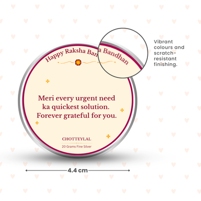Before Instant Delivery, There Was You – Personalised Photo Silver Coin Raksha Bandhan Gift