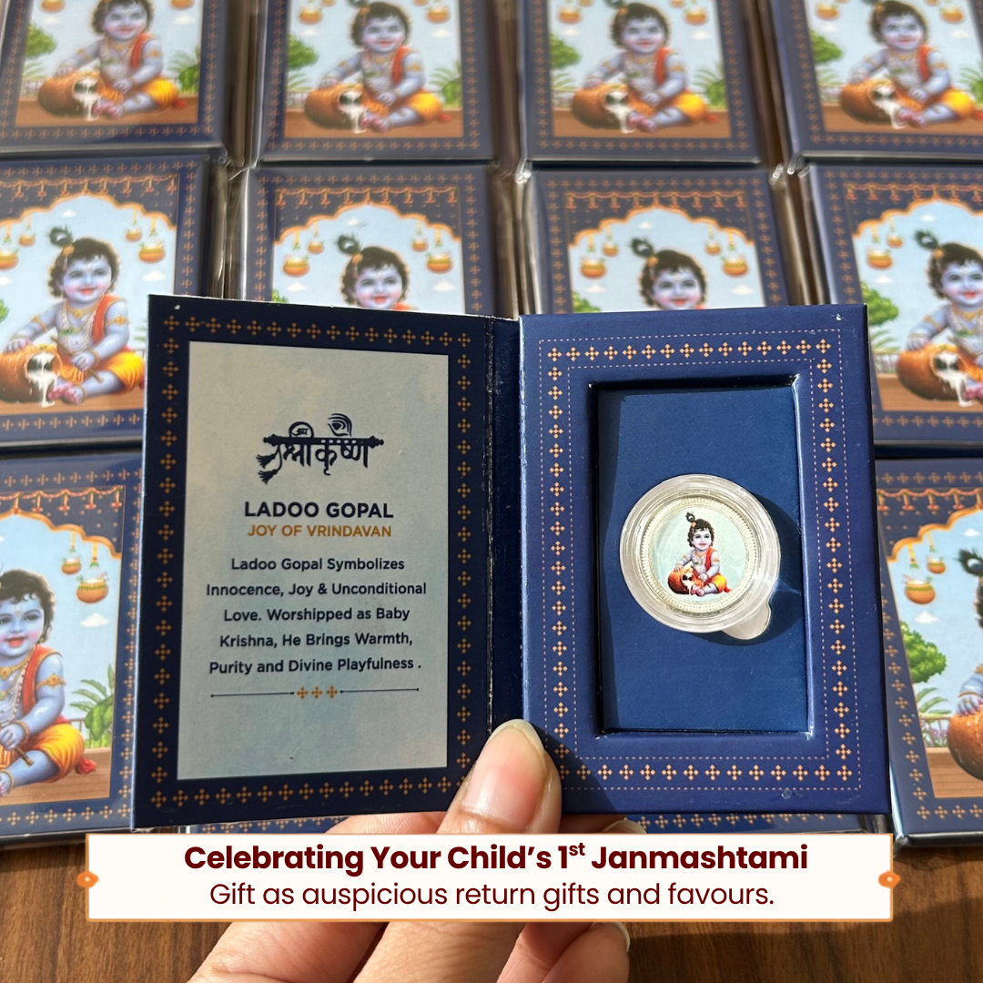 Little Krishna 1g UV Printed Silver Coin