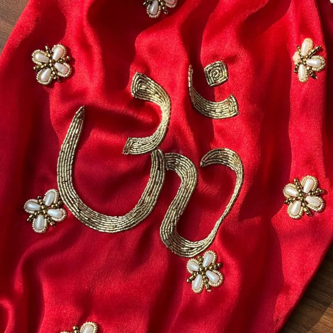 Traditional Om Design Chooda Cover for Brides