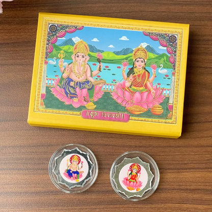 Shubh Labh Silver Coin Gift – Laxmi Ganesh Ji (Total 4 gm) - 999 Pure Silver