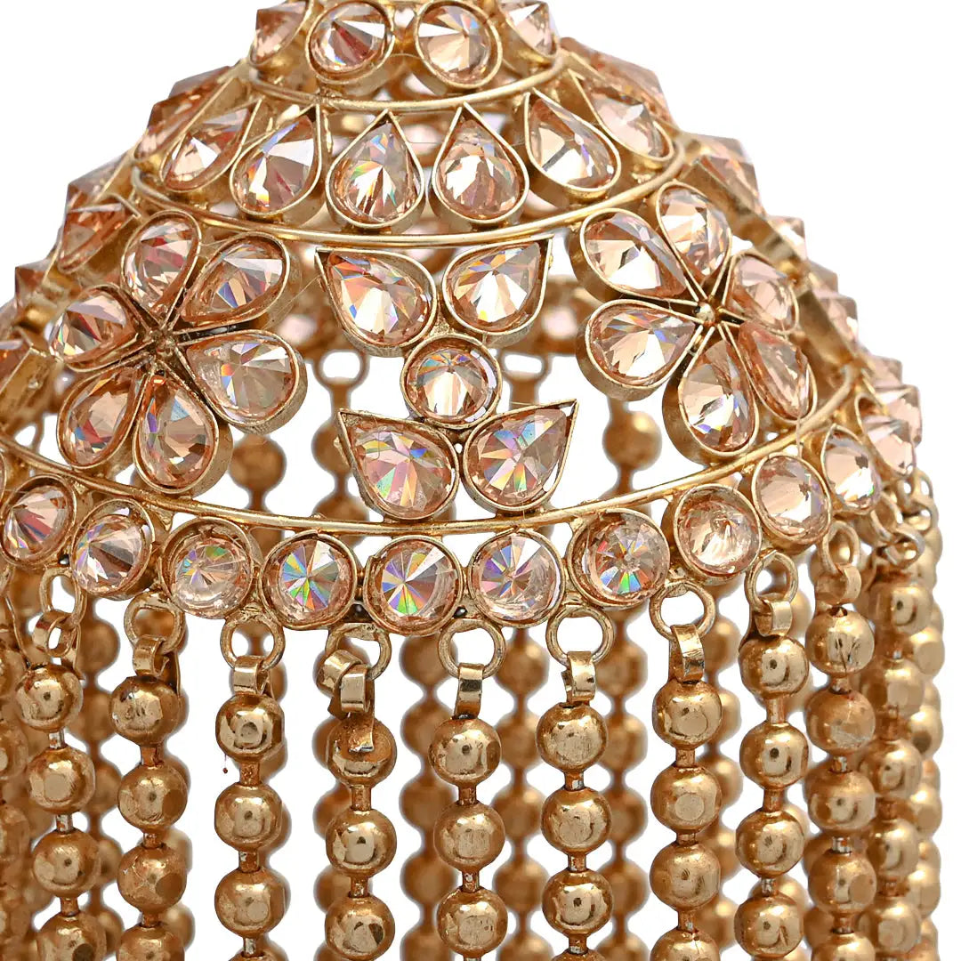 Dull Gold Kundan & Beads Bridal Kaleera