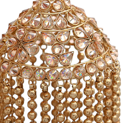 Dull Gold Kundan & Beads Bridal Kaleera