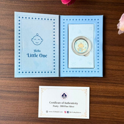 Baby Boy, Silver, Round Shape, 1 GM, 999 Purity Silver Coin