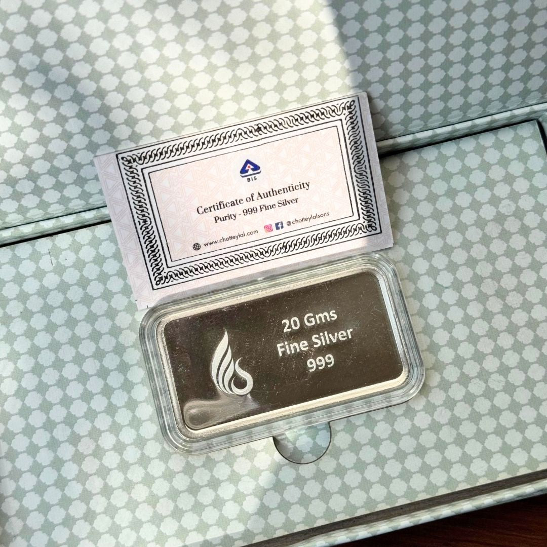 Banke Bihari Ji, Bar Shape, 20 gm, 999 Silver Coin Box Set