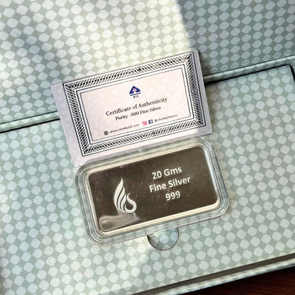 Banke Bihari Ji, Bar Shape, 20 gm, 999 Silver Coin Box Set