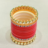 Pure Pearl Grace Kundan Red Chooda