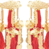 Golden & Red Tassels Minimal Ceremonial Kaleera
