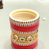 Pure Pearl Royal Radiance Kundan Red Chooda