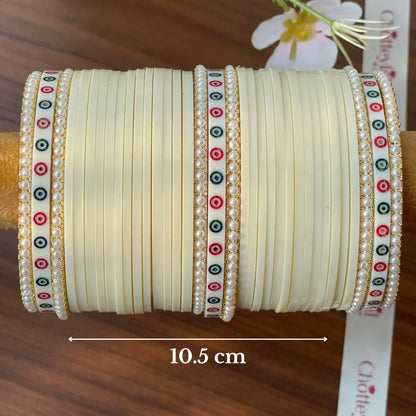 Semi Pearl Ivory Chooda Set of 31