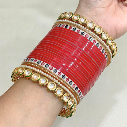 Pure Pearl Grace Kundan Red Chooda