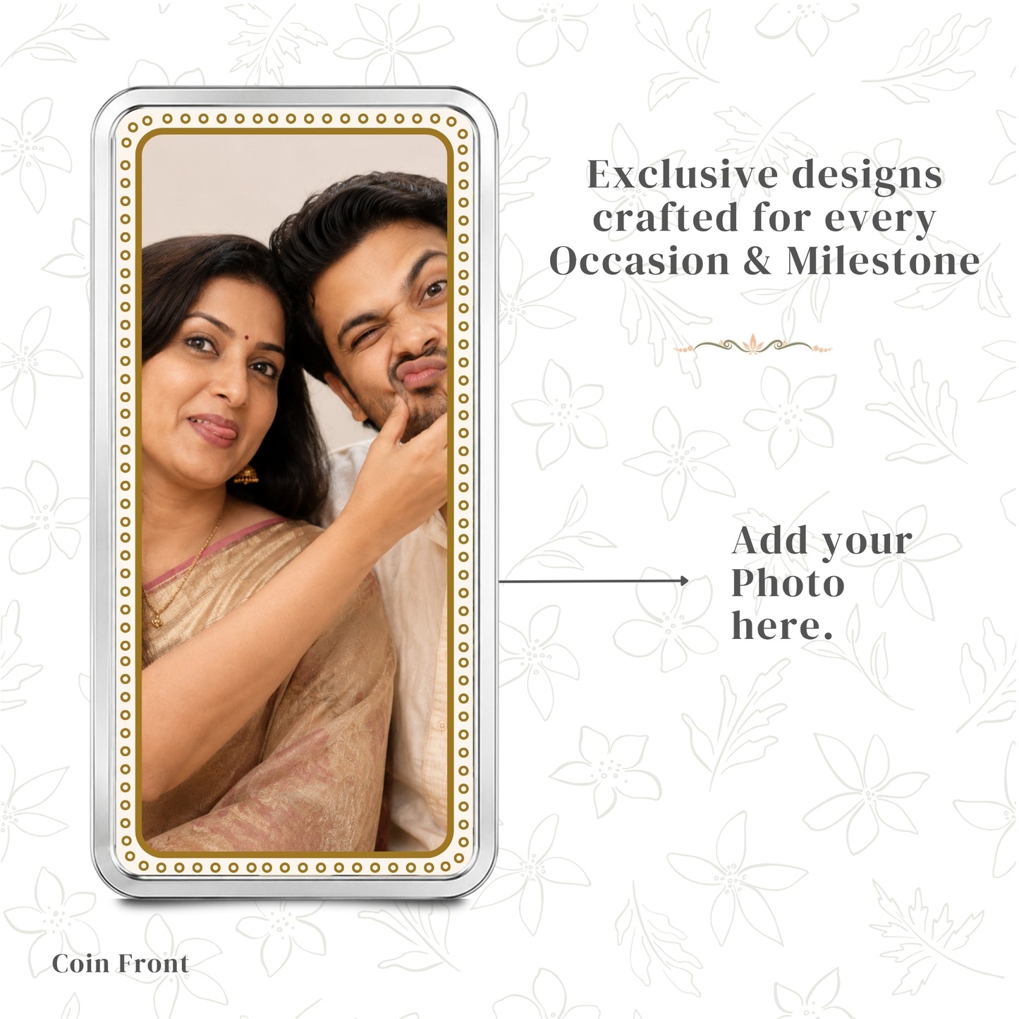Timeless Sibling Bond Personalised Raksha Bandhan Silver Bar Gift