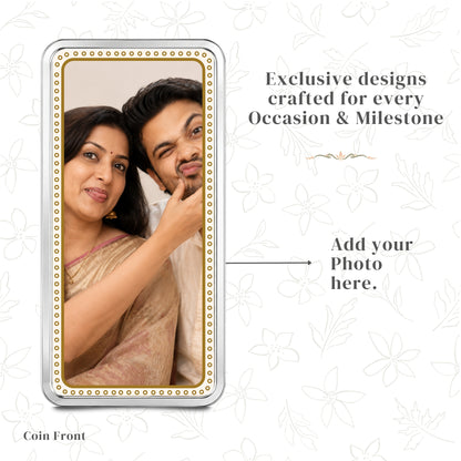 Timeless Sibling Bond Personalised Raksha Bandhan Silver Bar Gift