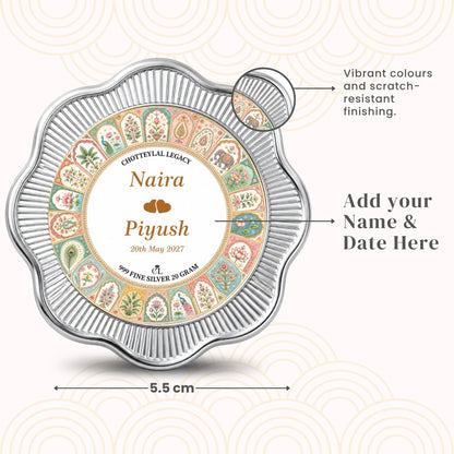 Sacred Love Custom Silver Coin - Add Photo, Names & Date