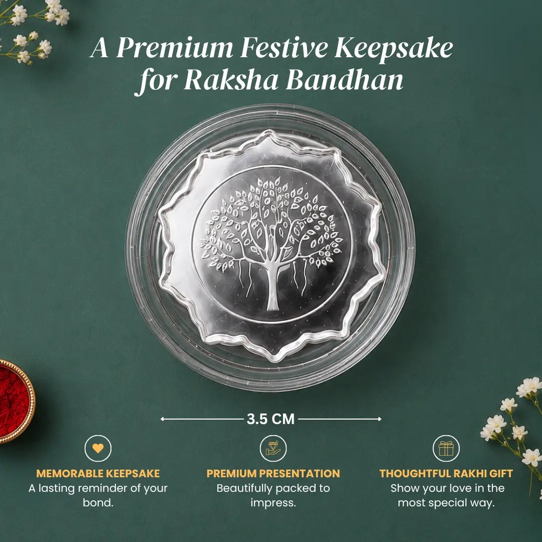 Premium 999 Pure Silver Coin Gift Box – Raksha Bandhan Special