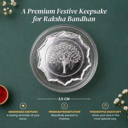 Premium 999 Pure Silver Coin Gift Box – Raksha Bandhan Special