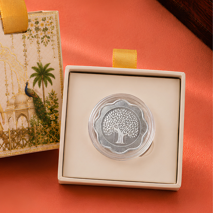 Flower Shape Banyan Tree 10g Silver coin