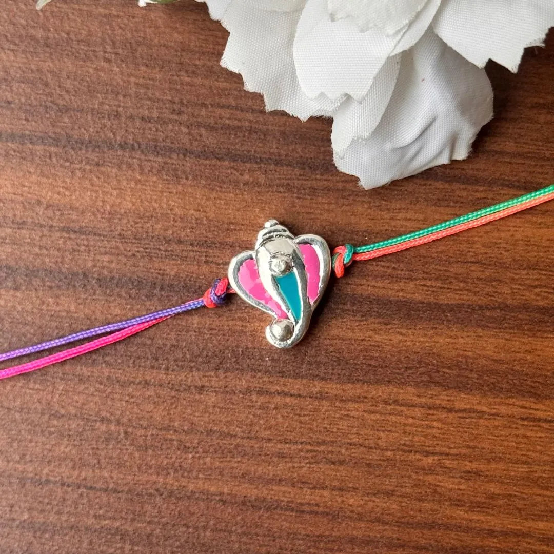 Divine Blessings Rakhi – Lord Ganesha Inspired 92.5 Silver Rakhi