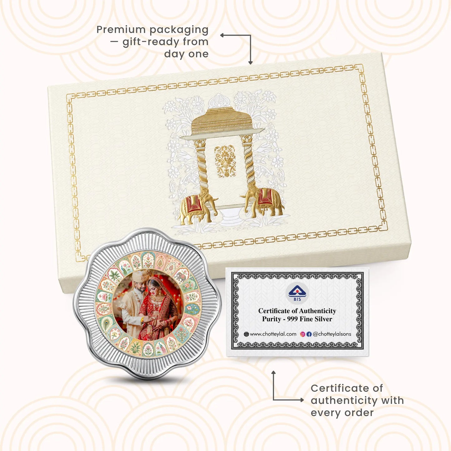 Sacred Love Custom Silver Coin - Add Photo, Names & Date