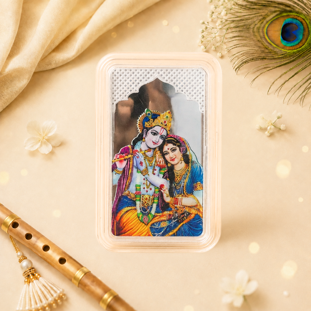 Shri Radha Krishna Ji, UV Printed, Bar Shape, Single (10 g)