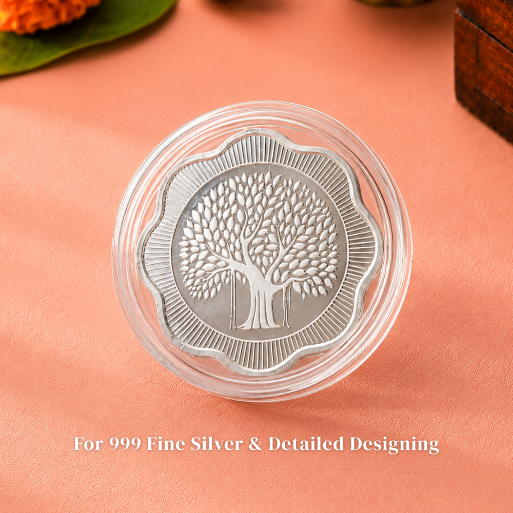 Flower Shape Banyan Tree 10g Silver coin