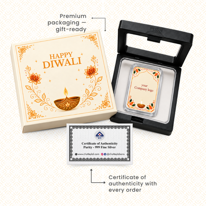 Festival Of Lights — 5g Silver Bar, Add Your Company Logo