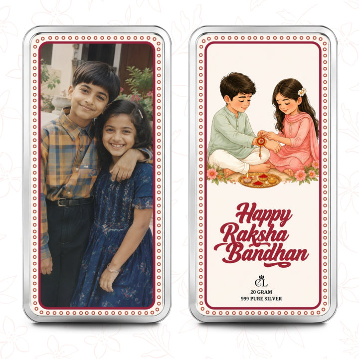 When We Were Kids - Personalized Photo Silver Bar