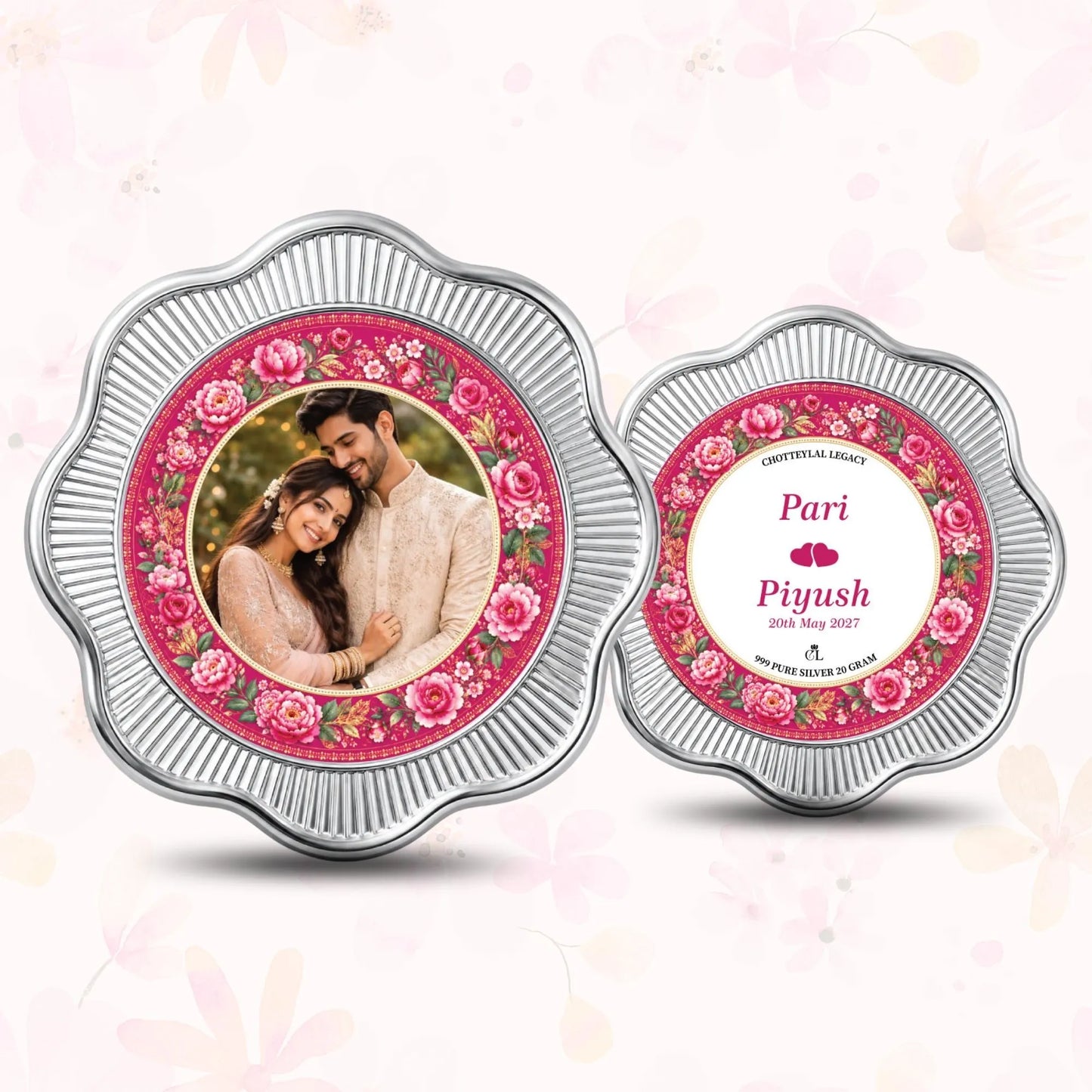 Chotteylal & Sons Customised Wedding Silver Coin