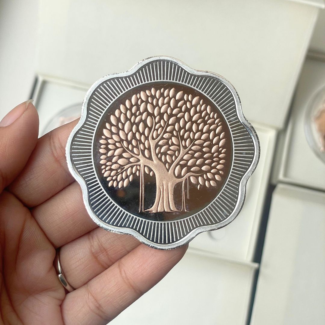 50+50 GRAM FLORAL BANYAN TREE COIN