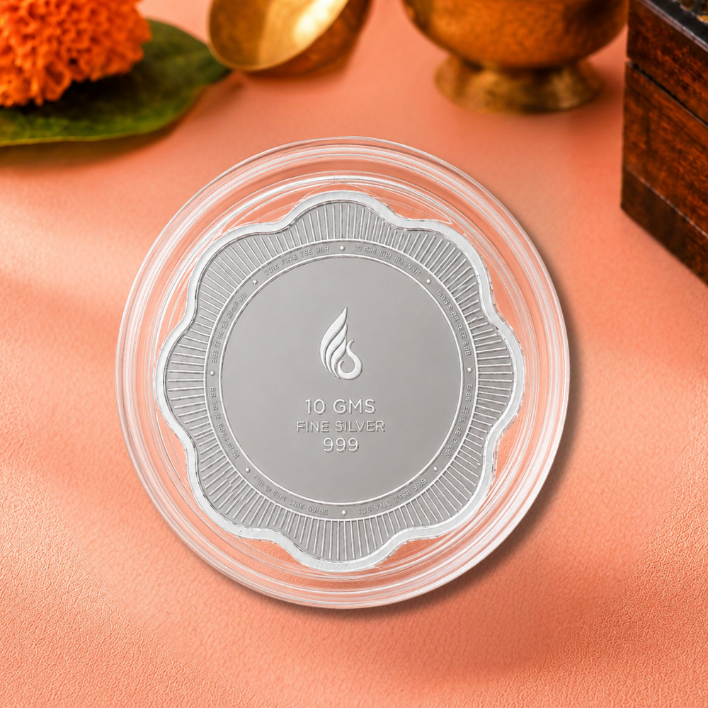 Flower Shape Banyan Tree 10g Silver coin