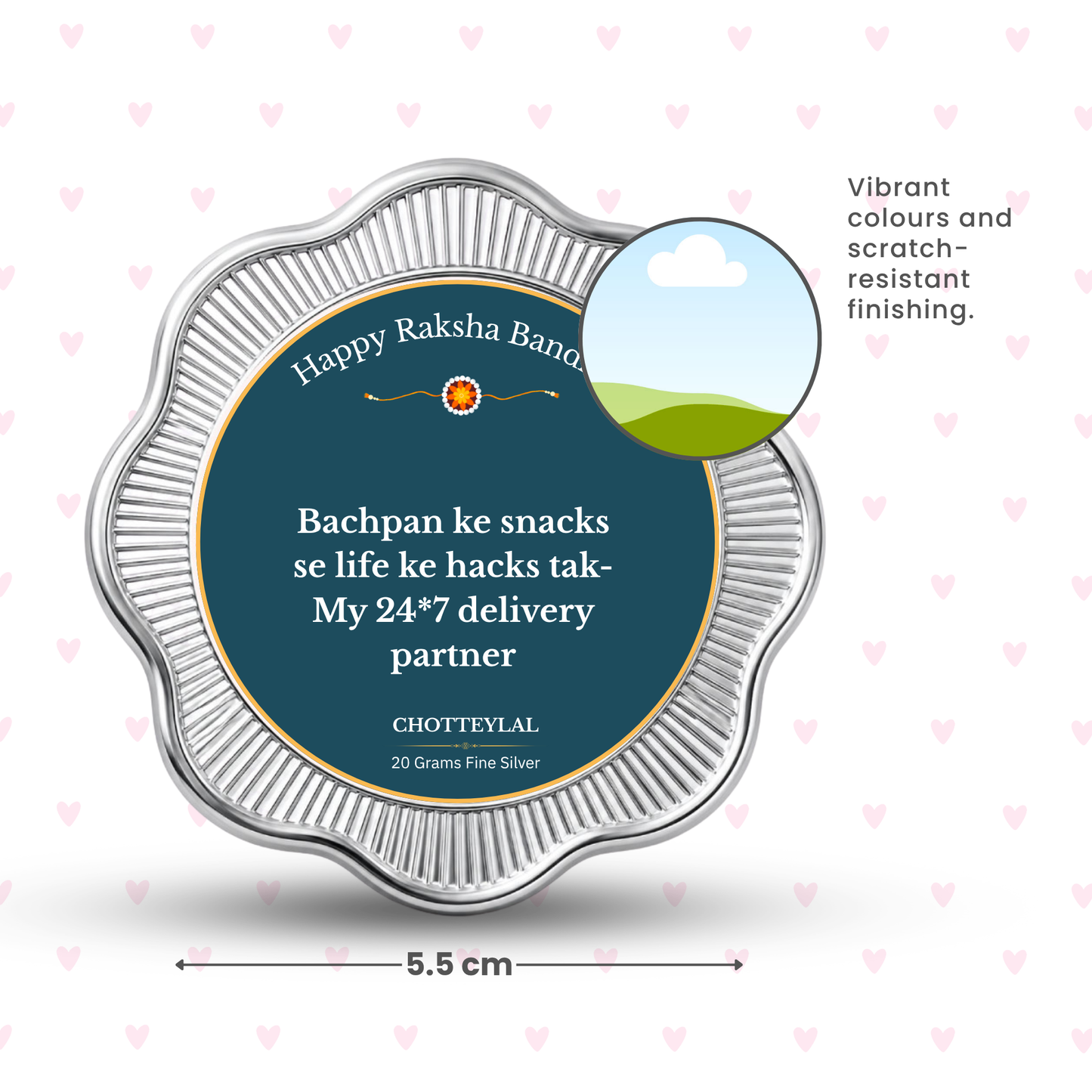 My Food Delivery Partner – Personalised Photo Silver Coin Raksha Bandhan Gift