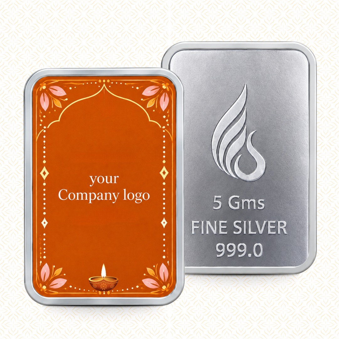 Diwali Wishes — 5g Silver Bar, Add Your Logo